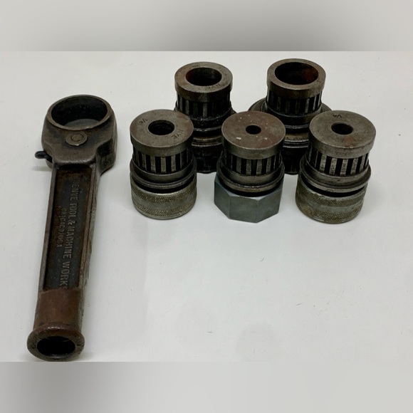 NYE Machine Works Chicago P650 No. 55 Triad 1/8-1 Vtg Pipe Threading Tool Set - Picture 6 of 13